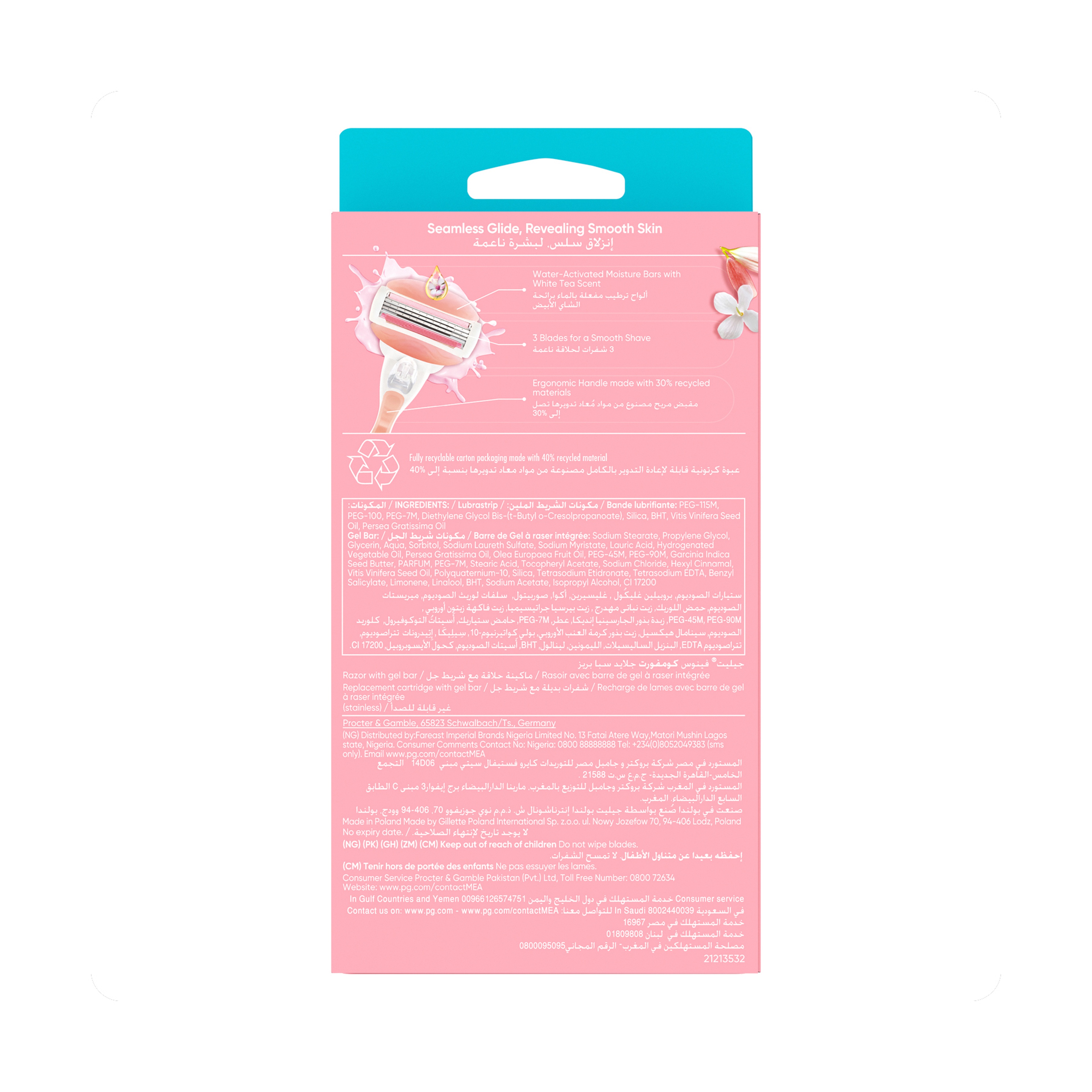 Venus Comfortglide Spa Breeze Razor - 2 Extra Refills By Gillette