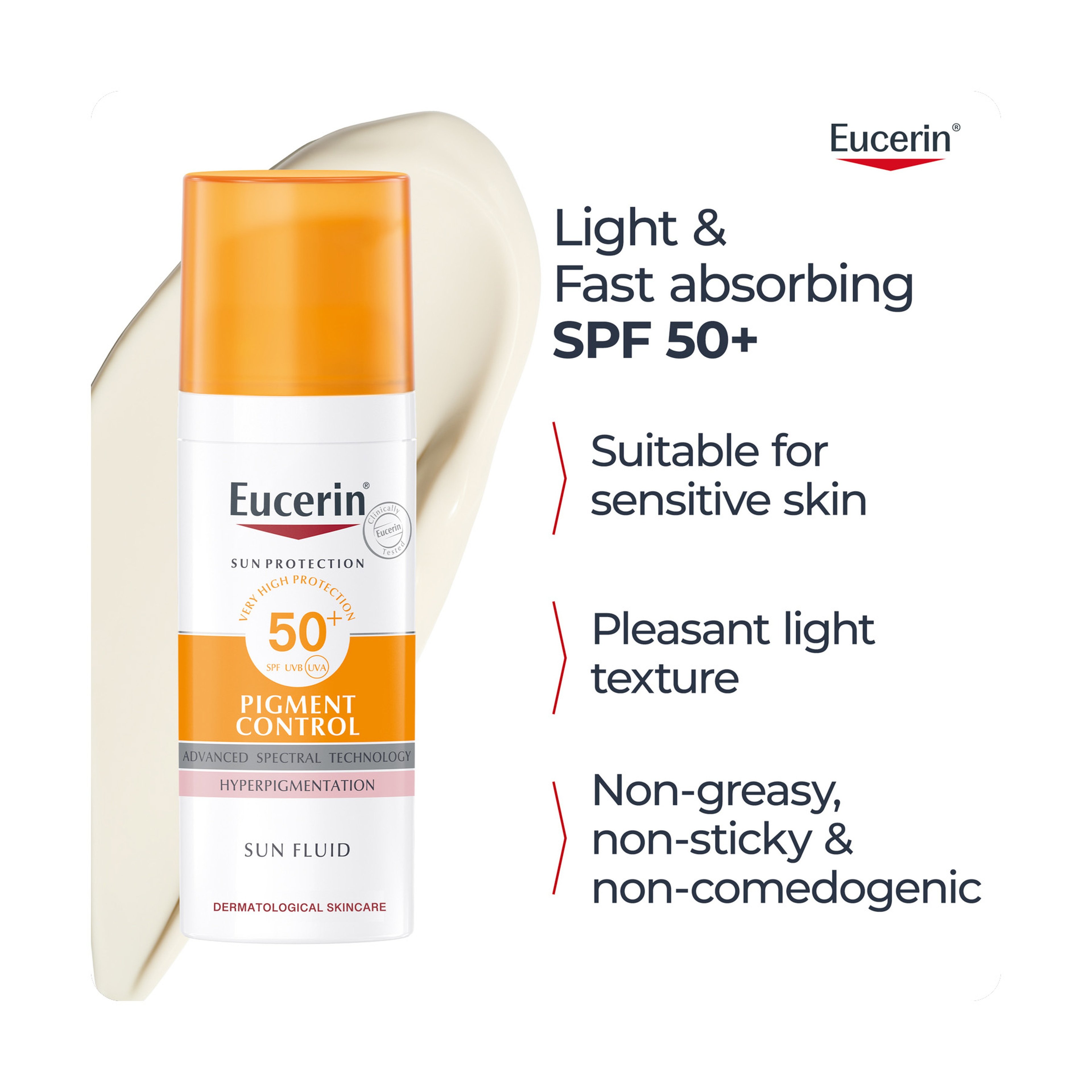 يوسرين واقي شمس سائل مفتح مع معامل حماية SPF 50+ 50 مل