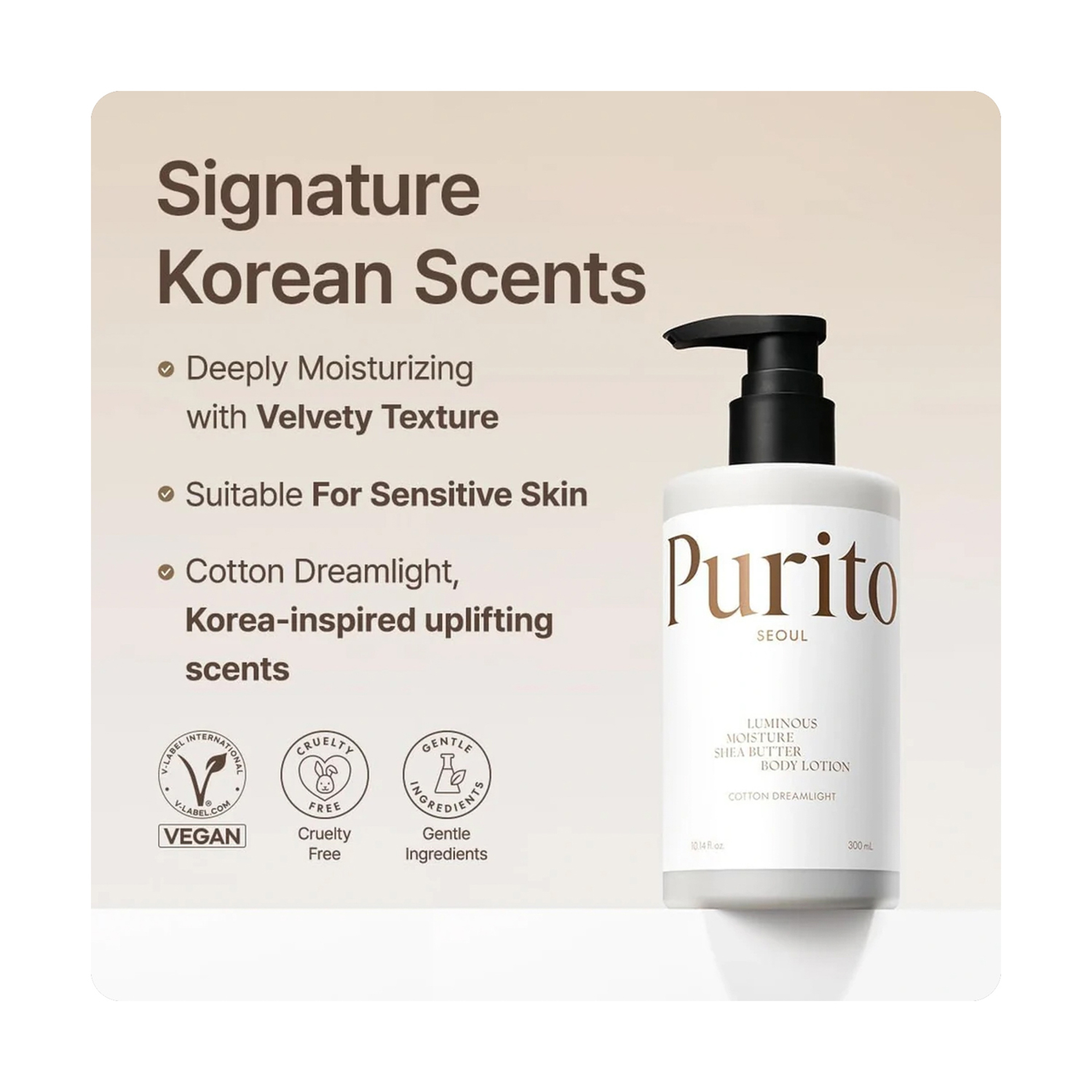 Purito Shea Body Lotion Cotton 300ml