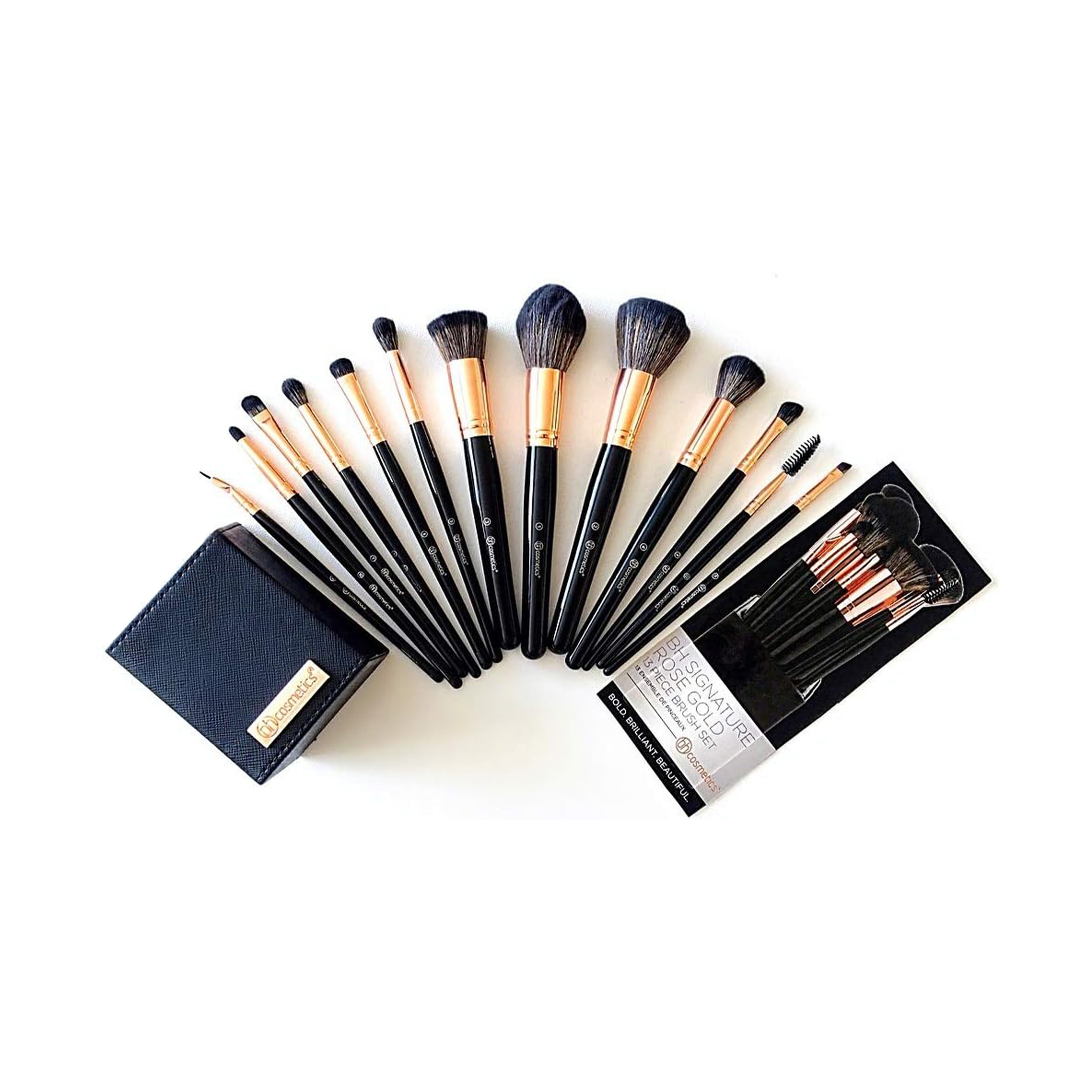 BH Brush Set 13 Pieces - Rose Gold Black
