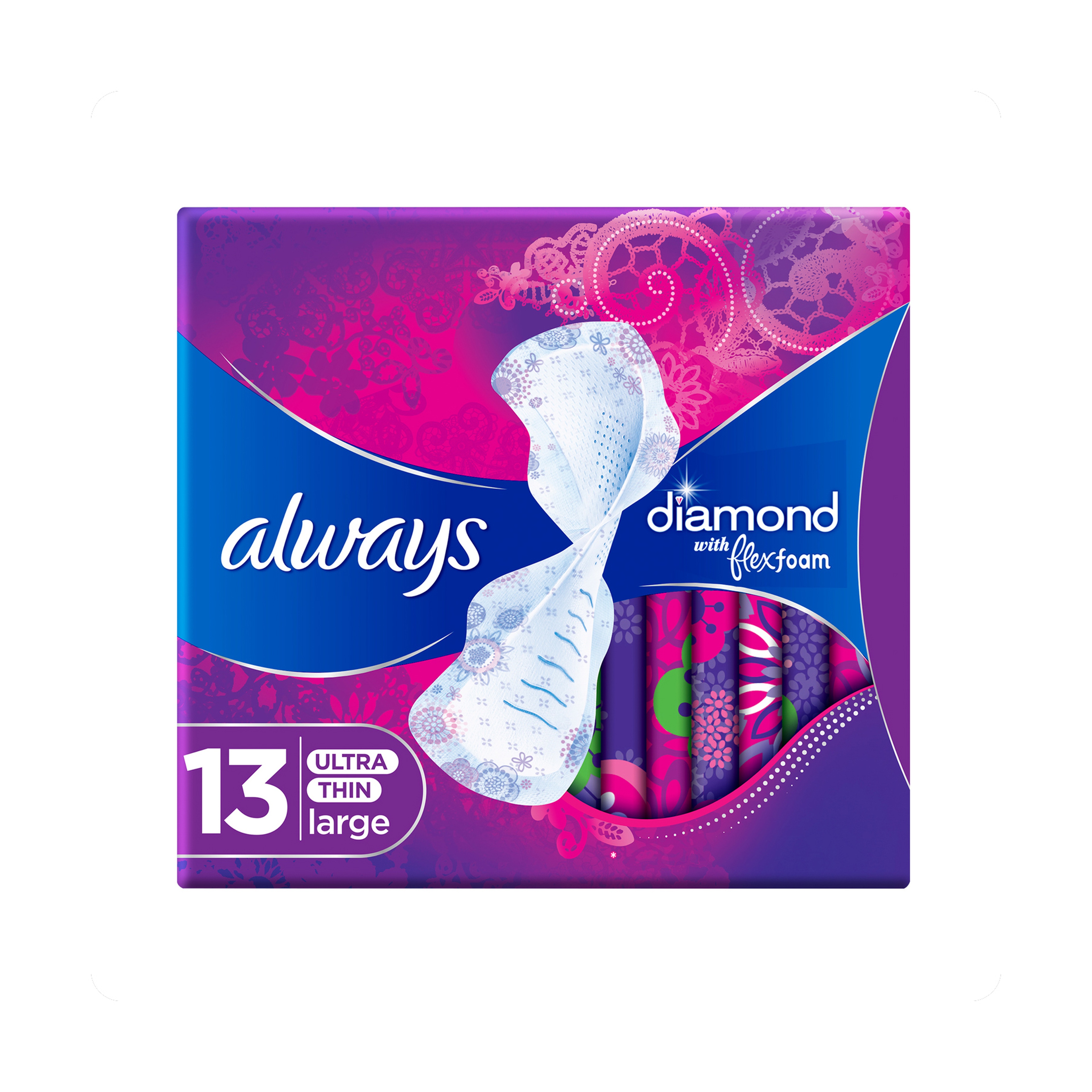 Always Diamond Flex Foam 13 Pads