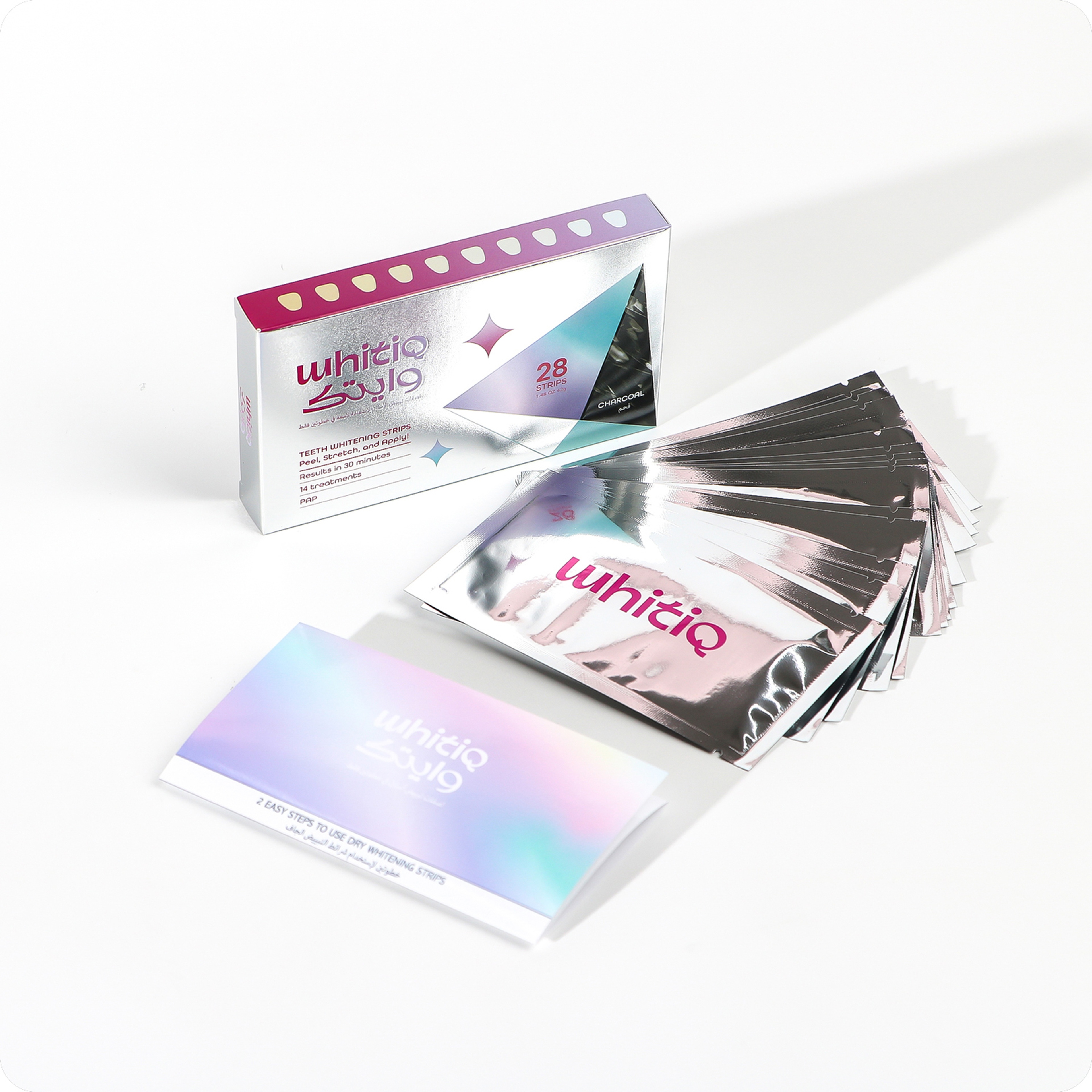 Whitiq Pap Teeth Whiteng Strips Charcoal