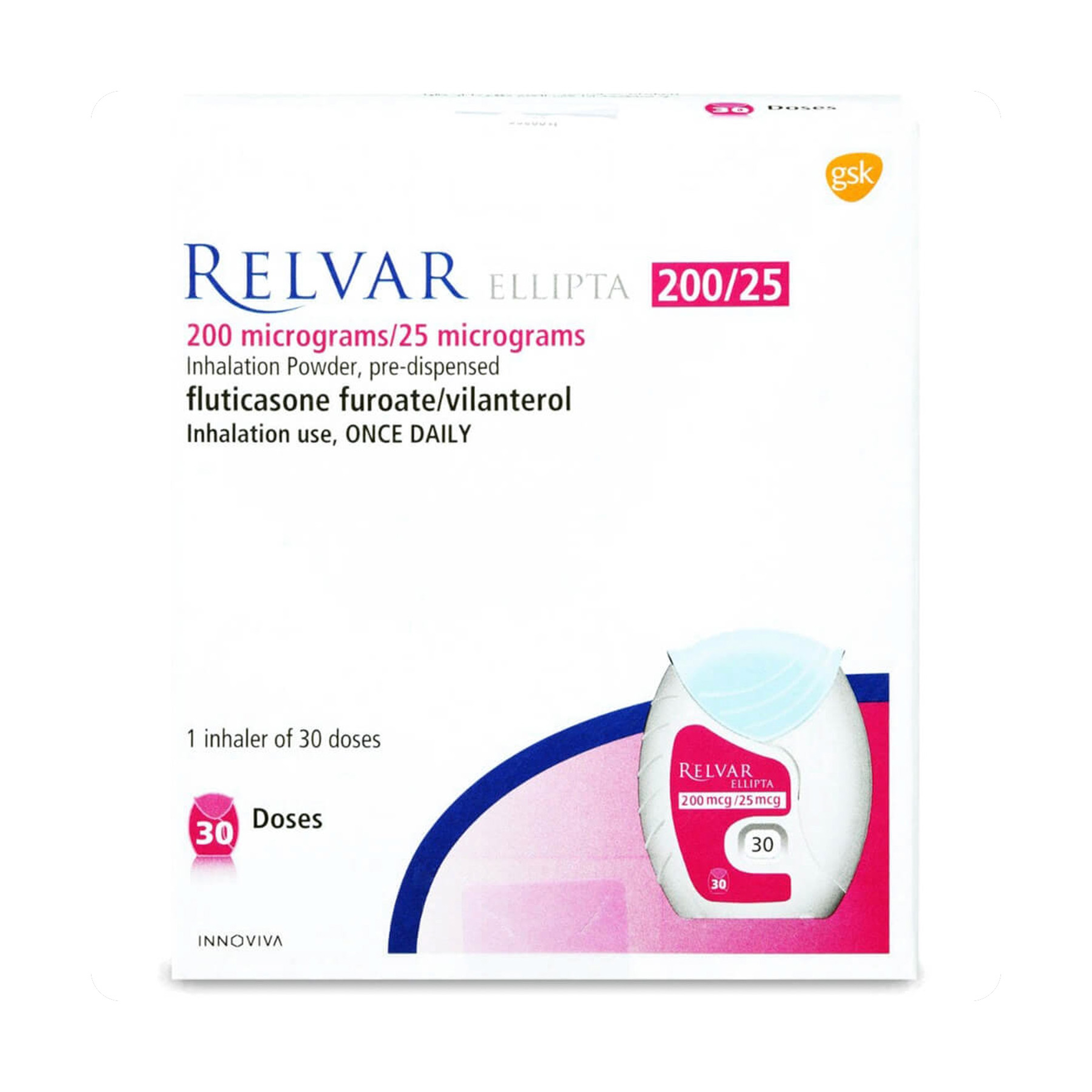 Relvar Ellipta 200/25 Mcg Inhaler