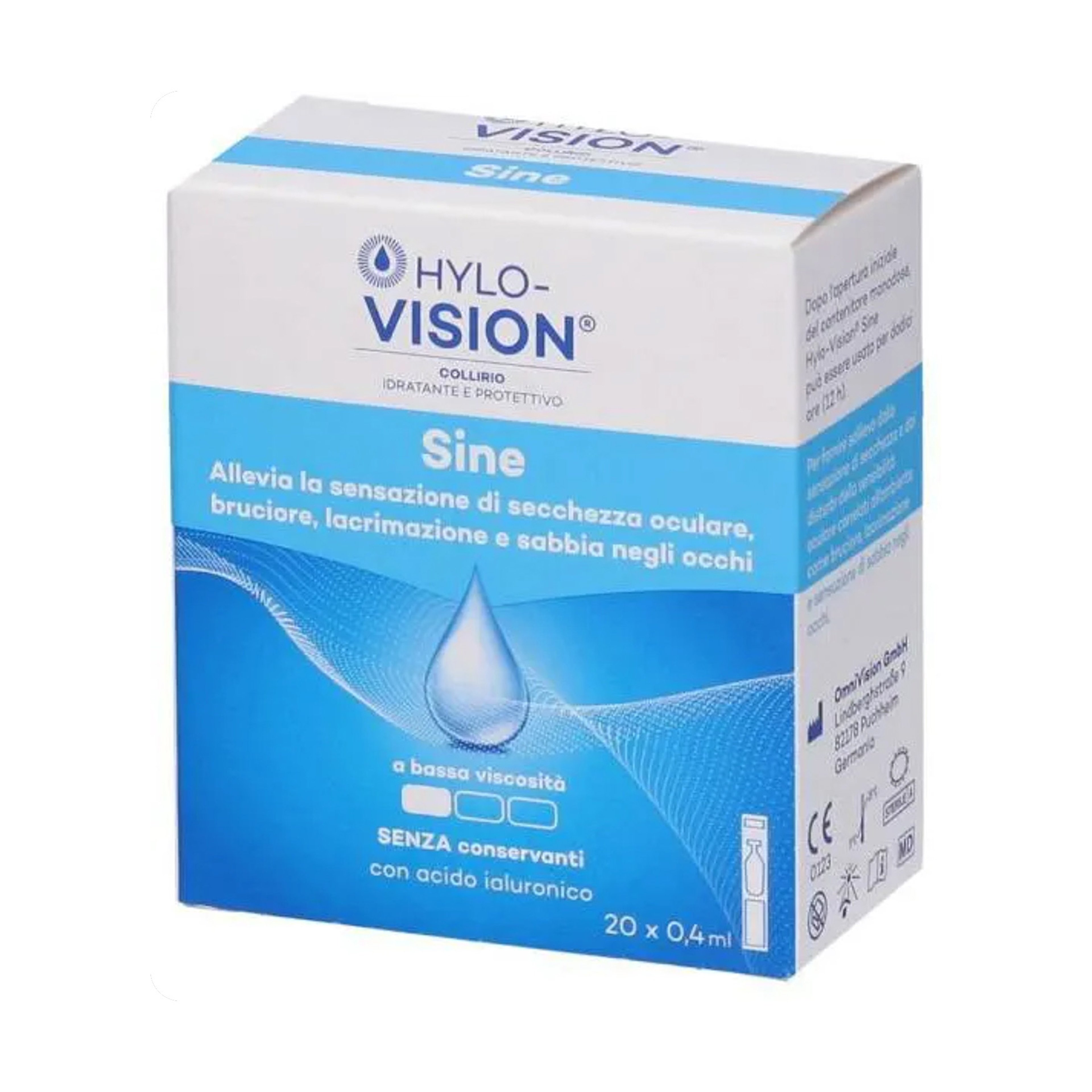 Hylo-Vision Sine Single-Dose Eye Drops 20×0.4 Ml