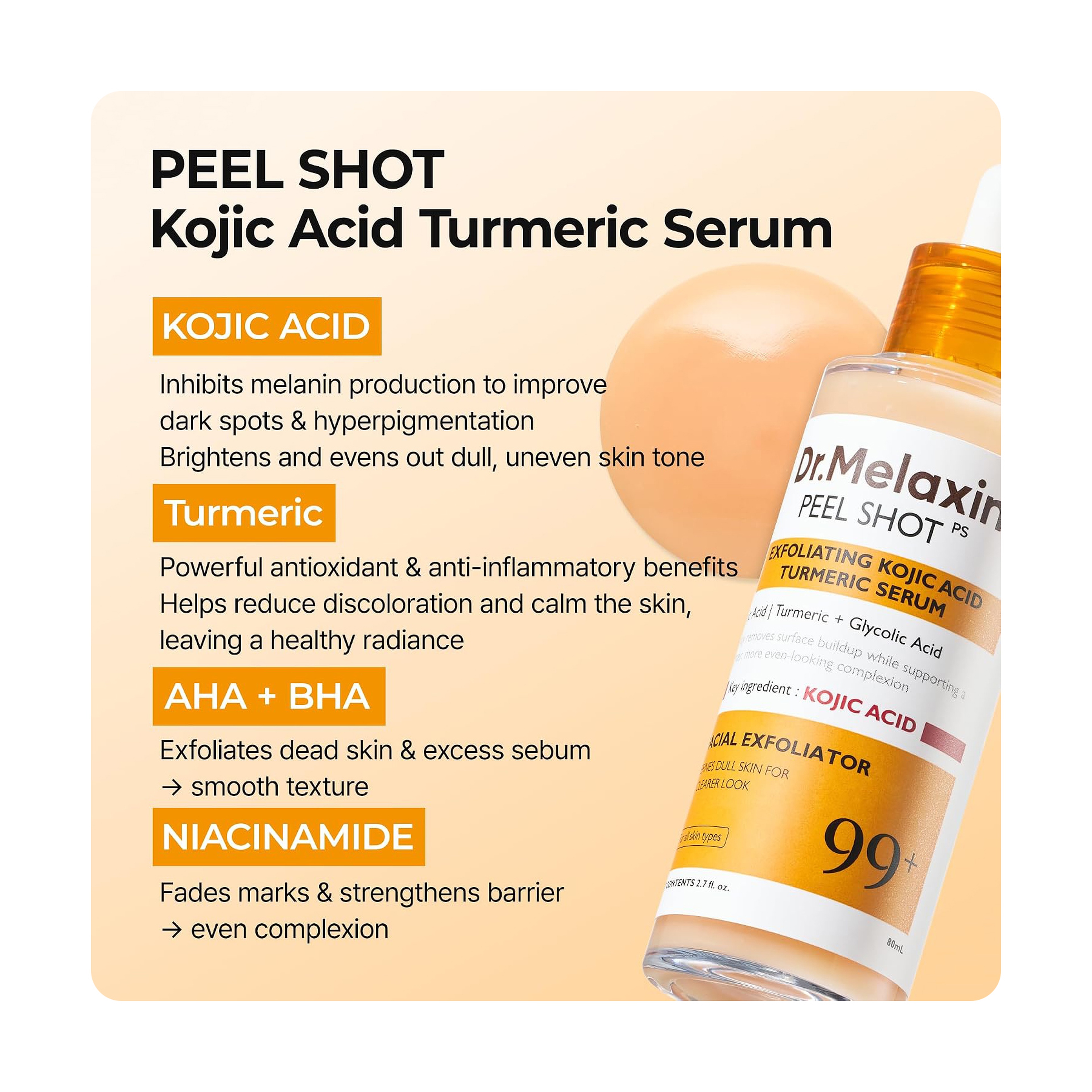 Dr.Melaxin Kojic Acid Turmeric Serum 80M