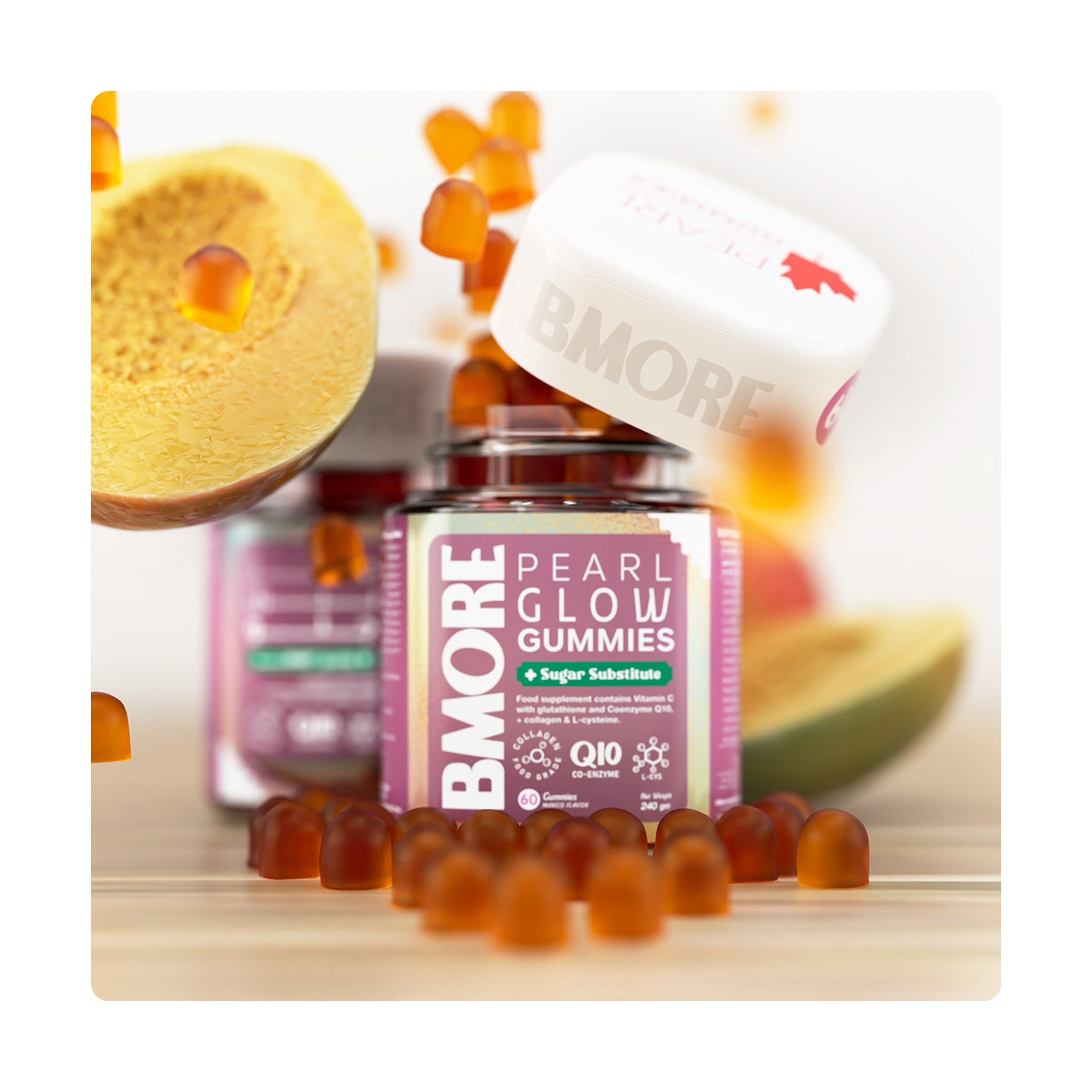 BMORE Pearl Glow 60 Mango Flavor Gummy
